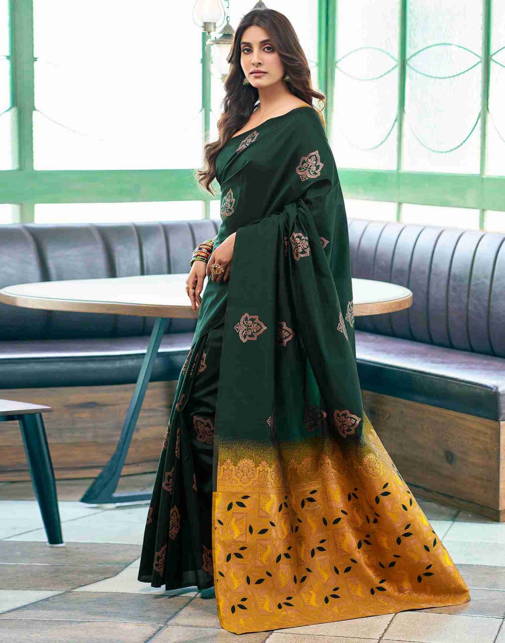 Launching New Banarsi Silk Saree With Unstitched Jacquard blouse