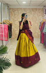 Stunning Kanjivaram Silk Zari Lehenga with Coordinated Blouse and Banarasi Silk Dupatta