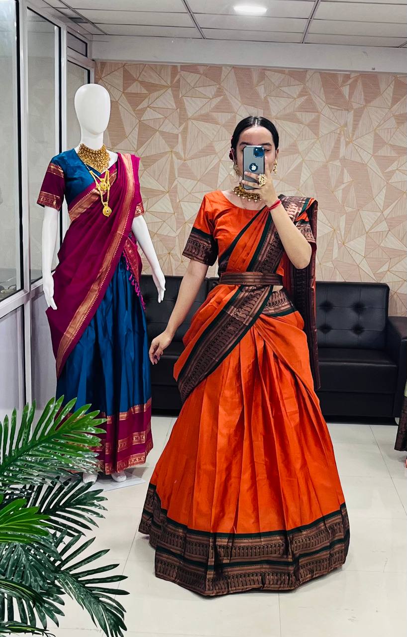 Kanjivaram Silk Lehenga & Banarsi Silk Dupatta