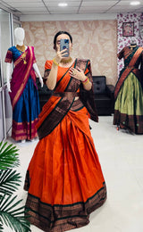 Kanjivaram Silk Lehenga & Banarsi Silk Dupatta