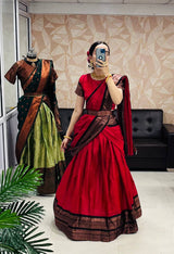 Refined Style: Kanjivaram Silk Lehenga with Banarsi Dupatta