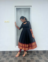 Traditional Flared Anarkali Kurti for Special Occasions