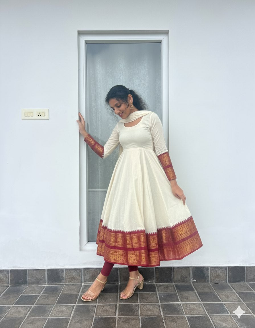 Designer Anarkali Kurti with Traditional Touch