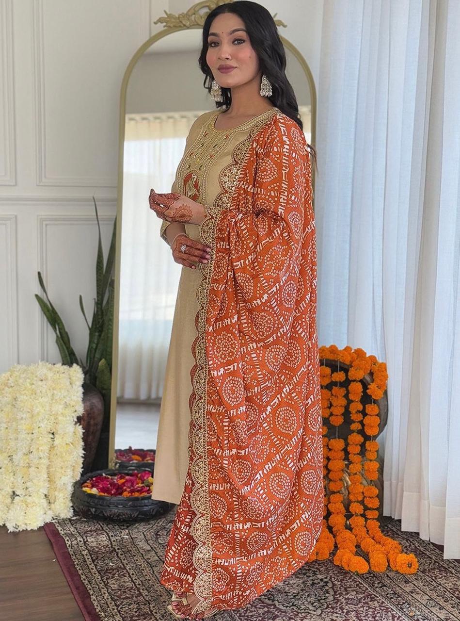 Grace in Every Thread: New Roman Fabric Suit Set