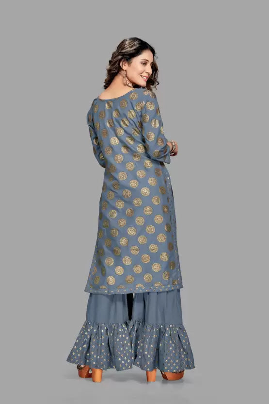 Kurti with sharara Plazzo Pant