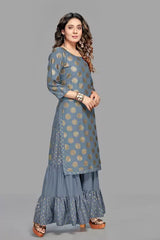 Kurti with sharara Plazzo Pant